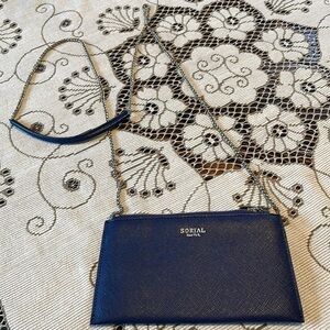 New SORIAL Vegan Leather Small Chain Crossbody Bag